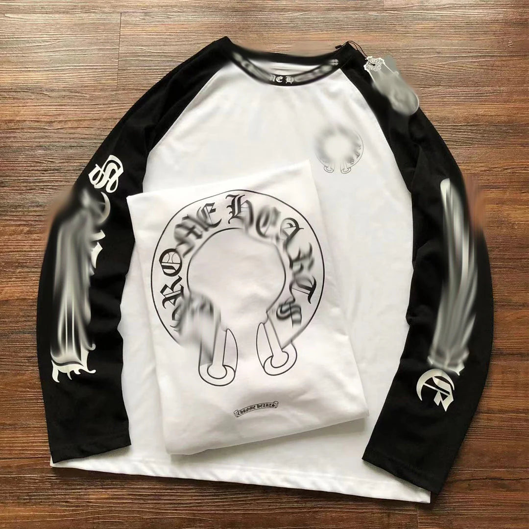 Mens Chrome long sleeve - Black/White