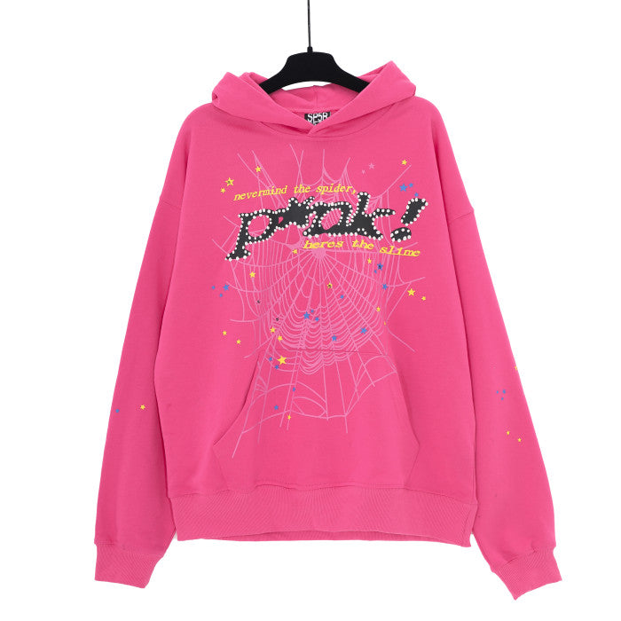Sp5der Punk Hoodie - Pink
