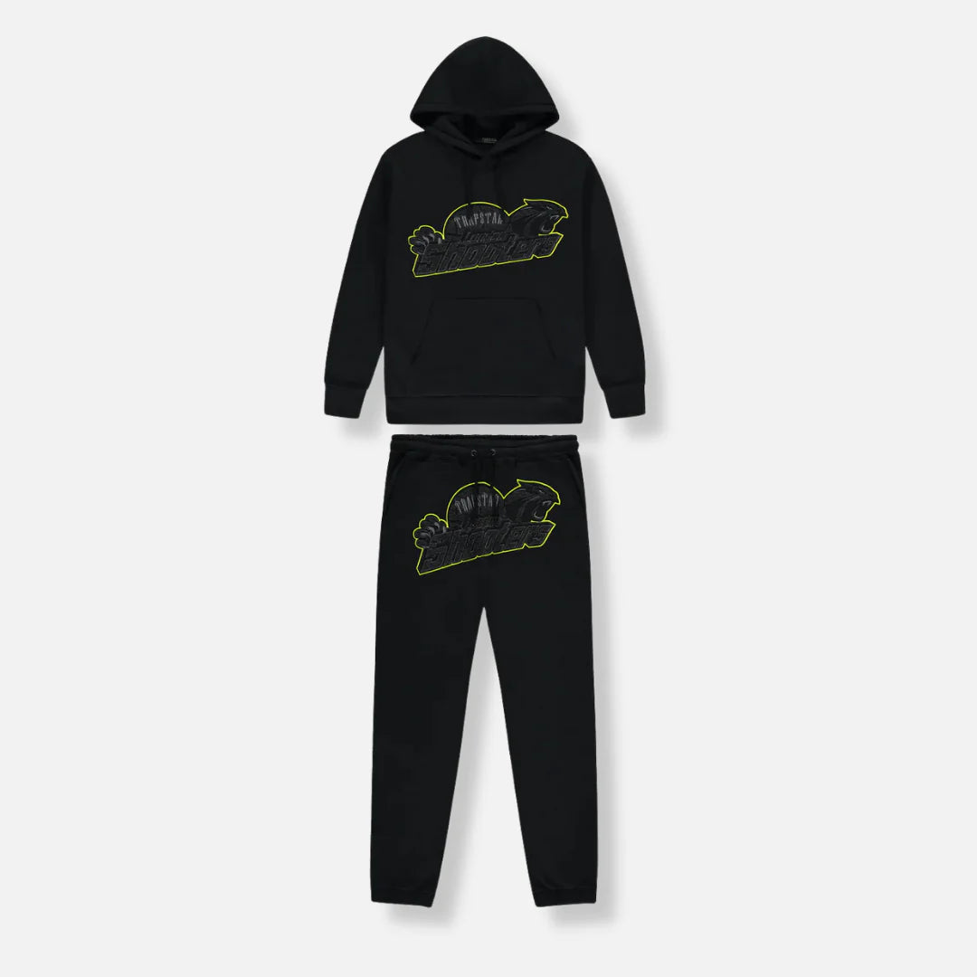 Trpstr Shooters Tracksuit - Black/Lime