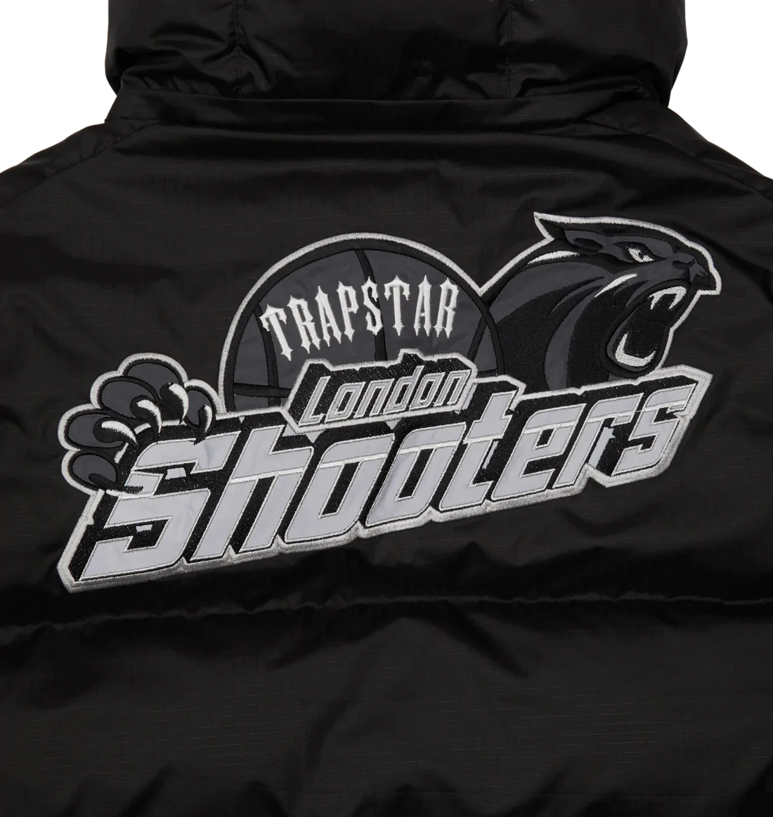Trpstr Shooters Hooded Puffer Jacket - Black Reflective