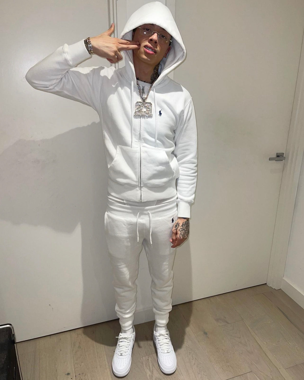 Polo Tracksuit - White