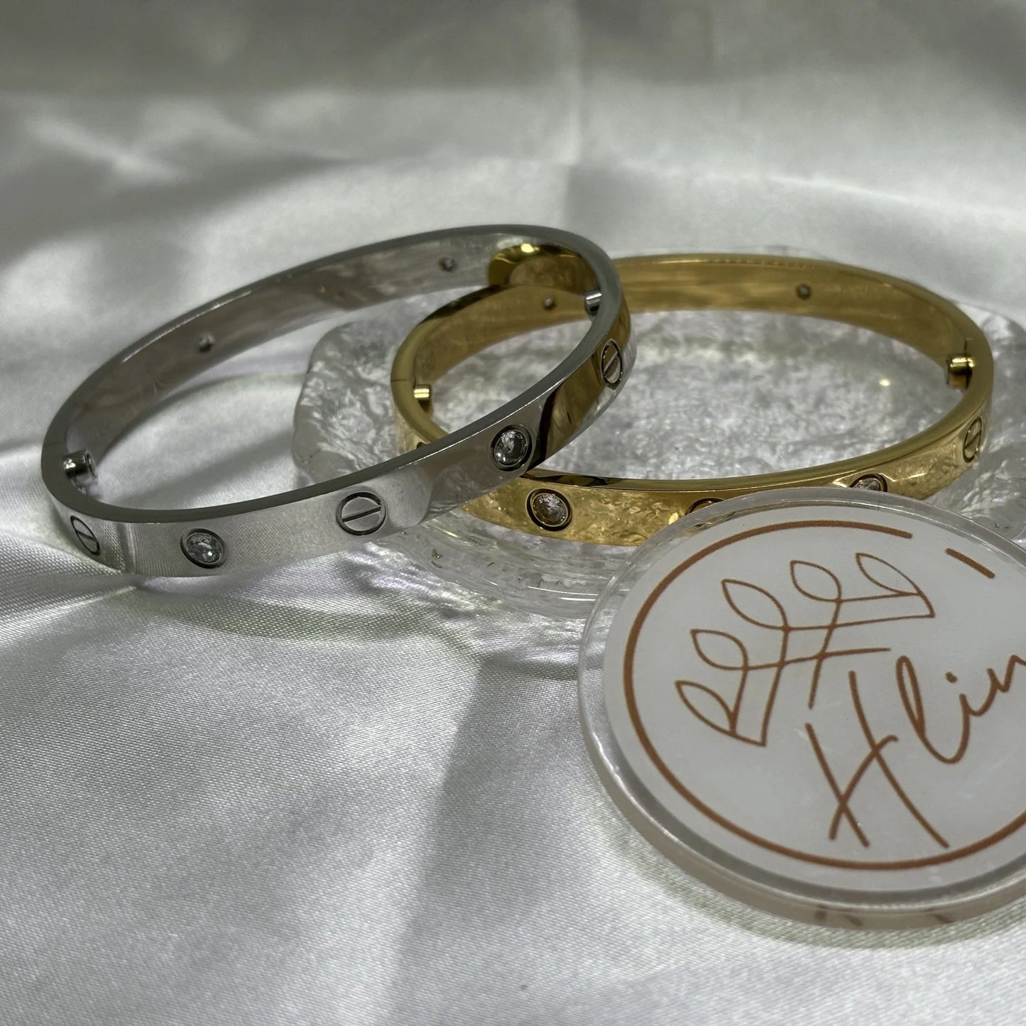 CRTR Gold Diamond Love Bracelet
