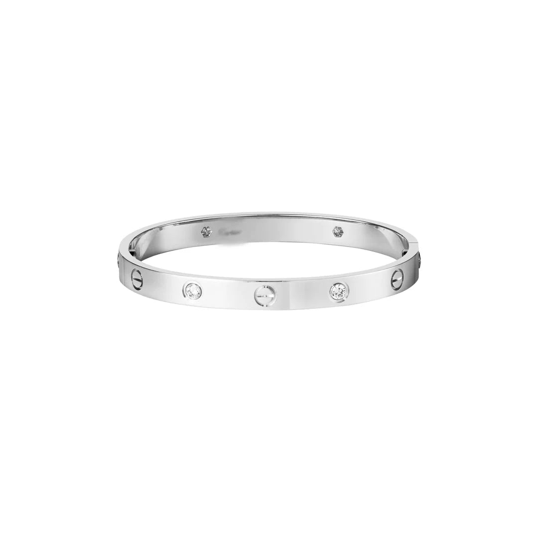 CRTR Silver Diamonds Love Bracelet