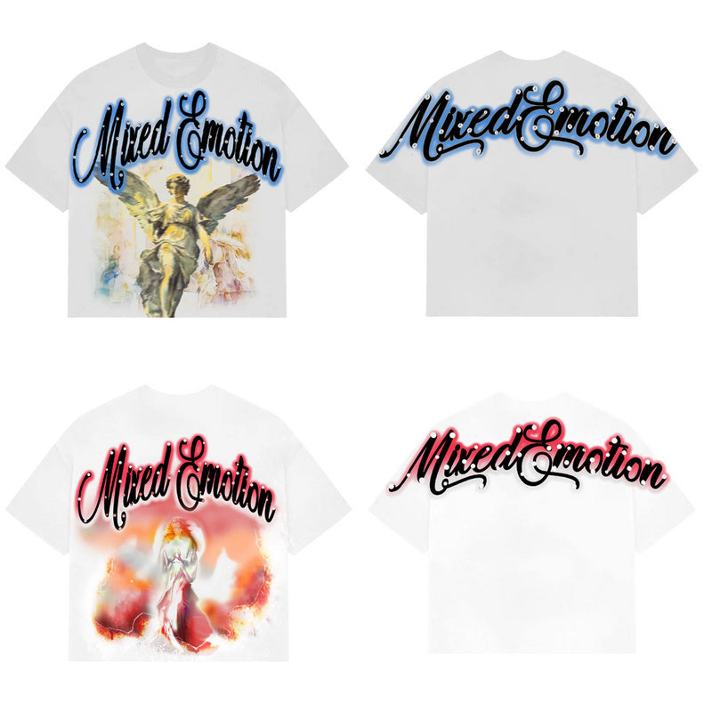 Mens Rhinestone Cropped T-Shirt