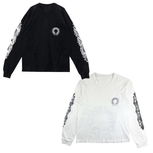 Mens Chrome long sleeve - Black/White