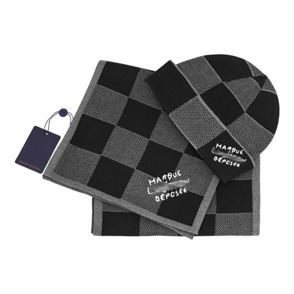 VL Beanie & Scarf set - Black