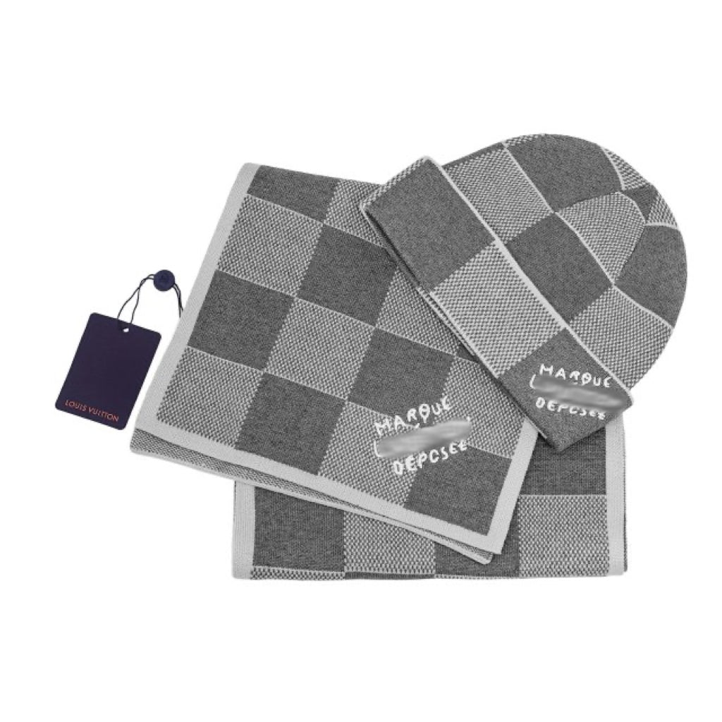 VL Beanie & Scarf set - Gray