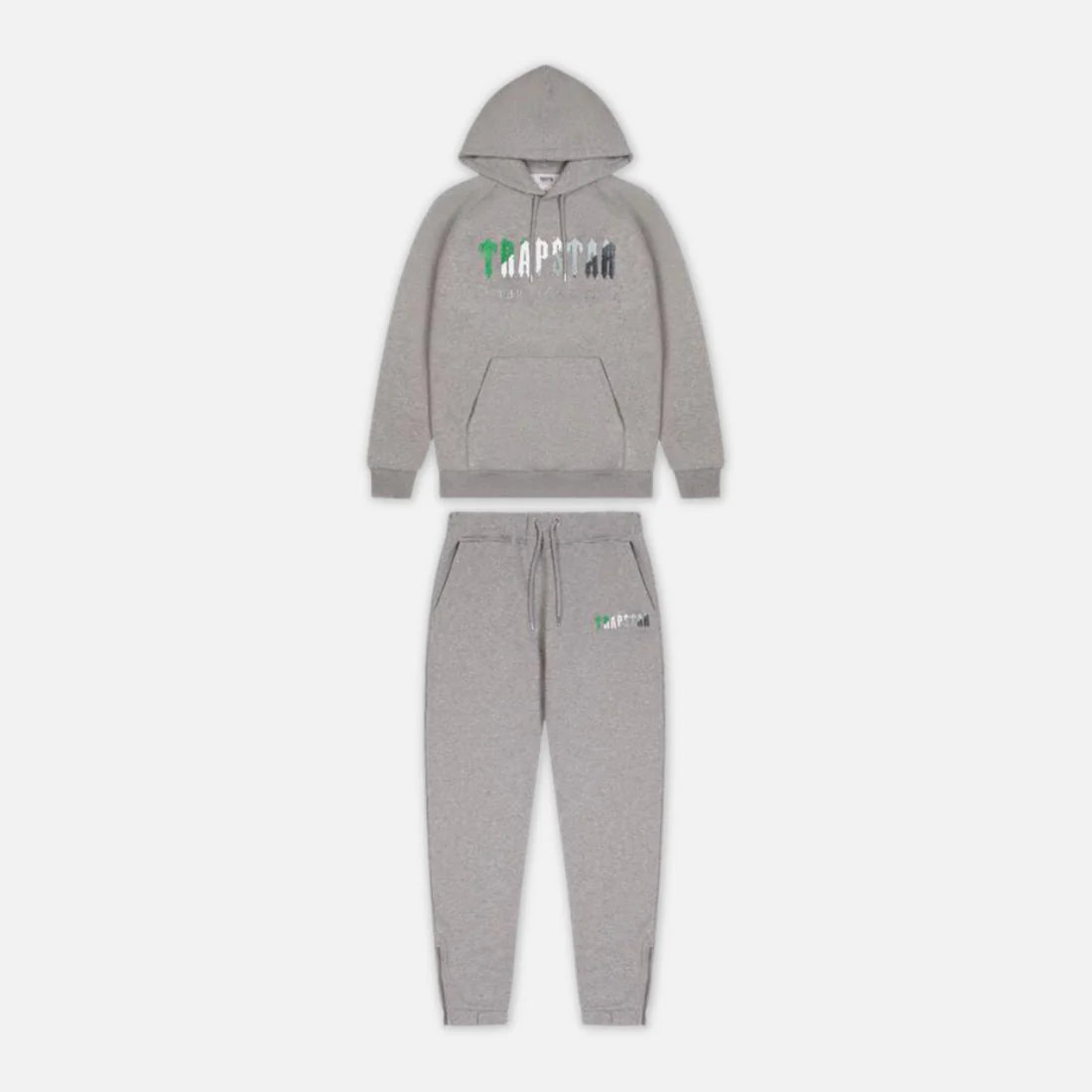 Trpstr Chenille Decoded Tracksuit - Grey/Green