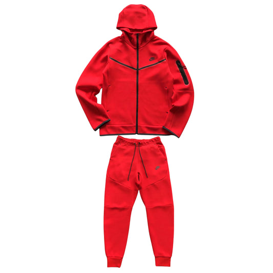 Red tech 2025 fleece tracksuit